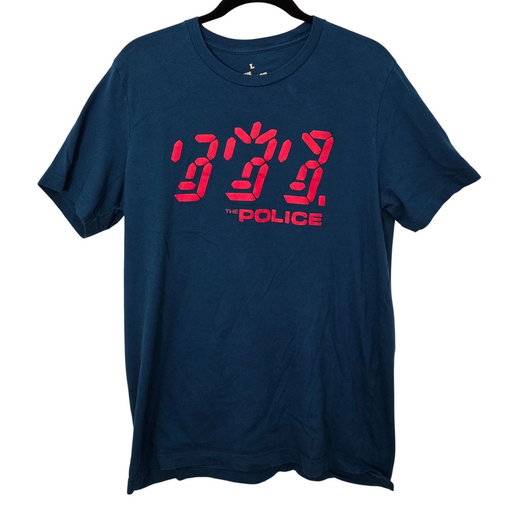 The Police Ghost In The Machine T Shirt Mens Size L Blue 2022 Band Graphic Tee